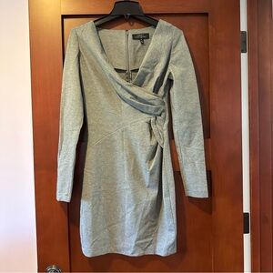 Robert Rodriguez Wrap Sheath V Neck Ponte Dress